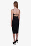 Dolce & Gabbana Vintage Black Cut-Out Sleeveless Midi Dress Size 40