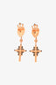 Dolce and Gabbana Heart Crown Cross Clip Earrings