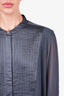 Donna Karan Grey Pleated Front Shirt Dress Size 12