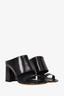 Dries Van Noten Black Leather Block Heels Size 40