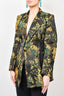 Dries Van Noten Black/Gold Floral Lace Embellished Blazer sz 36