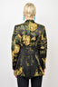 Dries Van Noten Black/Gold Floral Lace Embellished Blazer sz 36