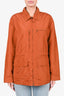 Dries Van Noten Orange Nylon Zip Up-Jacket Size M Mens