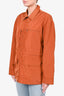Dries Van Noten Orange Nylon Zip Up-Jacket Size M Mens