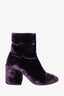 Dries Van Noten Purple Velvet Donna Boots Size 37