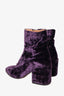 Dries Van Noten Purple Velvet Donna Boots Size 37