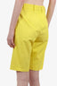 Dries Van Noten Yellow Trouser Bermuda Shorts Size 34