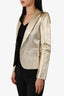 Dsquared2 Gold Lambskin Jacket Size 40