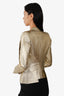 Dsquared2 Gold Lambskin Jacket Size 40