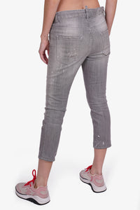 Dsquared2 Grey Paint Splatter Jeans Size 38