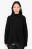 Eileen Fisher Black Alpaca Knit High Neck Sweater sz L w/ Tags