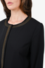 Elie Tahari Black Silk Bead Embellish Trimmed Blazer Estimated Size S-M