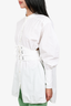 Ellery White Shirt Dress withLace Corset Belt Estimated Size S