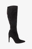 Emilio Pucci Black Suede Point Toe Boots Size 37.5