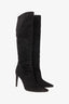 Emilio Pucci Black Suede Point Toe Boots Size 37.5