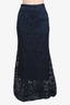 Emilio Pucci Blue Lace Maxi Skirt Size 40
