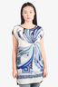 Emilio Pucci Blue Printed Silk Dress Size 4