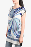 Emilio Pucci Blue Printed Silk Dress Size 4