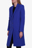 Emilio Pucci Blue Wool Single Breast Coat Size 6