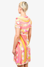 Emilio Pucci Pink Silk Patterned S/S Dress sz 46