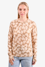 Equipment Beige/Taupe Cashmere Heart Printed Sweater Size XS