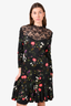 Erdem Black Floral Lace Dress Size 12