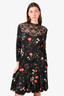 Erdem Black Floral Lace Dress Size 12