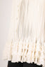 Escada Cream Silk Pleated Ruffle Sleeveless Top Size 42