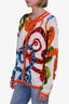 Escada Multicolour Snake Print Cardigan Size XL