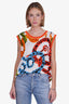 Escada Multicolour Snake Print Sleeveless Top Size XL