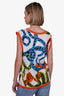 Escada Multicolour Snake Print Sleeveless Top Size XL
