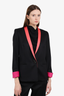 Escada Pink/Black Jewel Button Detail Blazer Size 36