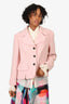 Escada Pink Wool Single Breasted Blazer Size 42