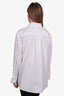 Escada White Cotton Button Down with Lace Panelling Size 42