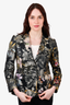 Etro Black Embroidered Blazer Size 44