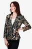 Etro Black Embroidered Blazer Size 44