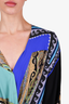Etro Blue Multicoloured Printed V-Neck Maxi Dress Size 42