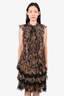 Etro Brown Paisley Printed Ruffle Tiered Dress Size 44