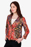Etro Multicolor Print Button Down Top Size 44