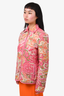Etro Pink Patterned Padded Jacket Size 44