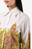 Etro White/Yellow Patterned Button Down Top Size 44
