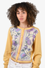 Etro Yellow/Purple Silk Floral Cardigan Size S