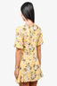 Faithfull The Brand Yellow Floral Mini Dress Size XS
