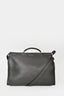 Fendi Black Grained Leather Large Selleria Peekaboo Bag with Strap