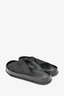 Fendi Black Logo Printed Woven Crossover Sandals Size 37