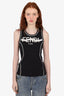Fendi Black Nylon Logo Print Sport Tank Top Size 44