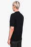 Fendi Black Polo Top with Zucca Collar Detail Size XXL Mens