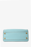 Fendi Blue Leather Selleria Mini Peekaboo Bag