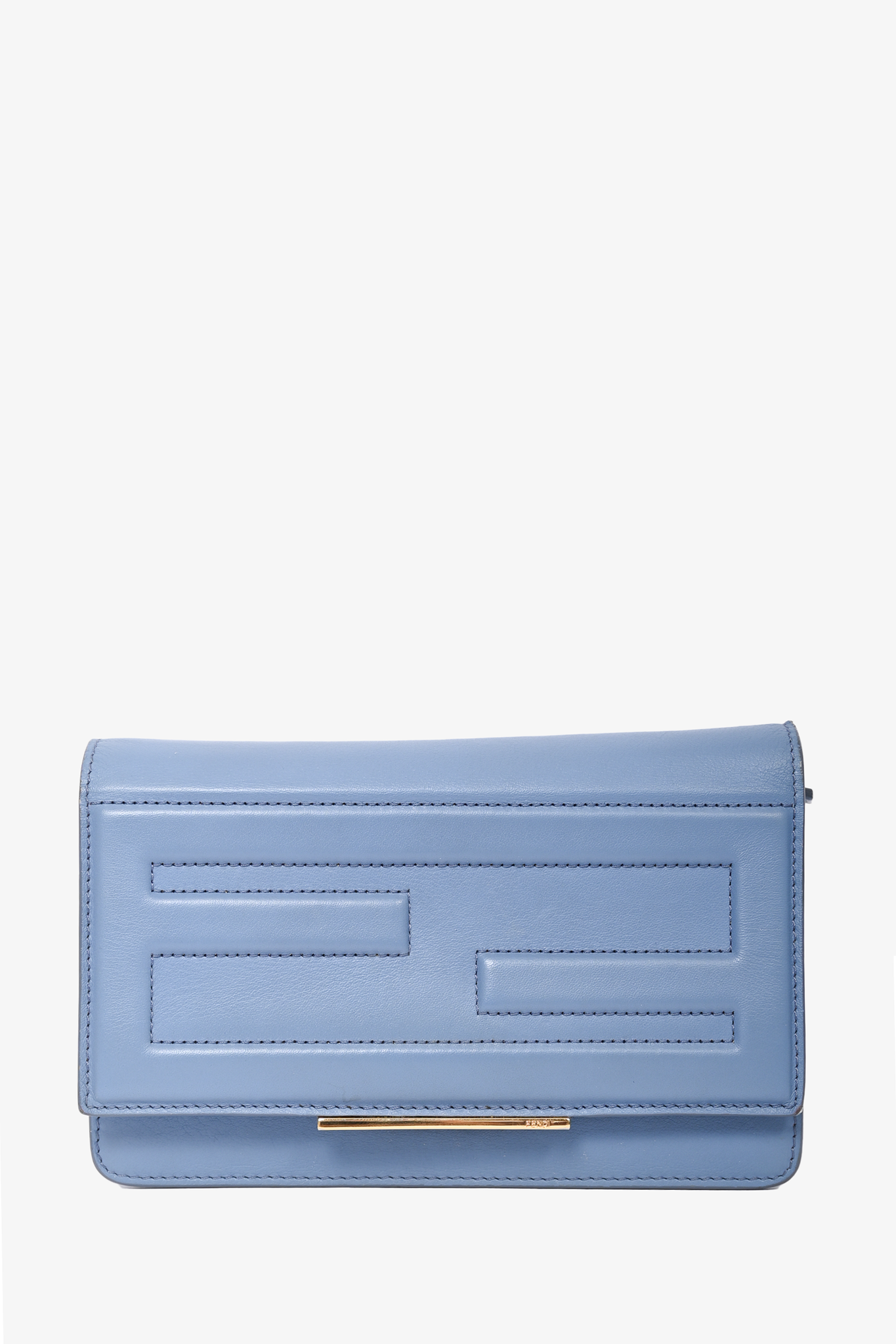 Fendi top blue wallet