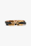 Fendi Brown/Black Leather Reversible Double Wrap Bracelet
